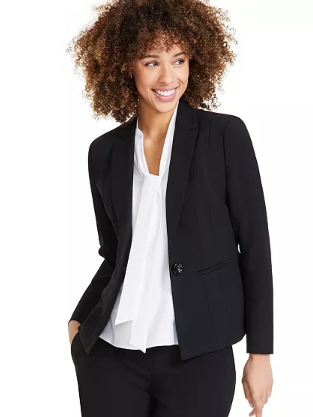 Kasper Classic Black Tailored Women's Blazer Size Large.